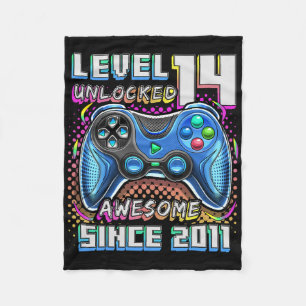 14. Geburtstagskind Level 14 Gamer 14-jähriges Vid Fleecedecke