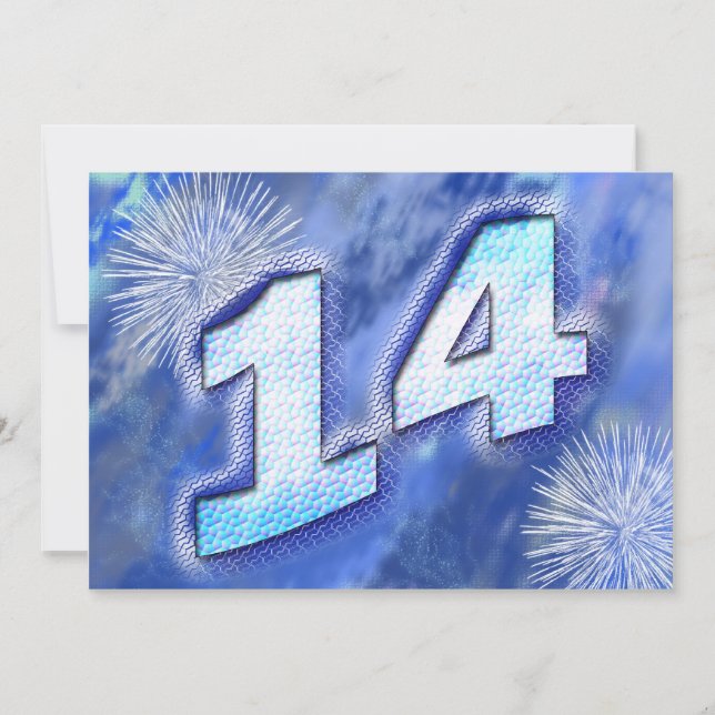 14. Geburtstagsparty Einladung (Vorderseite)