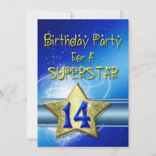 14. Geburtstagsparty Einladung für einen Superstar