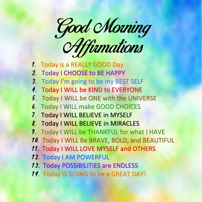 14 Good Morning Affirmations Notizbuch (Von Creator hochgeladen)