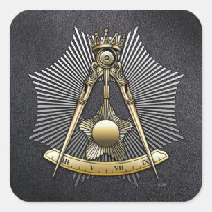 14. Grad: Großartig wählen Sie Maurer Quadratischer Aufkleber