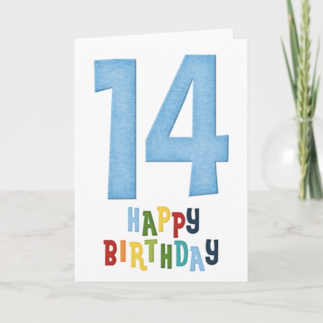 14. Happy Birthday Card Design 2 Karte (Vorderseite)