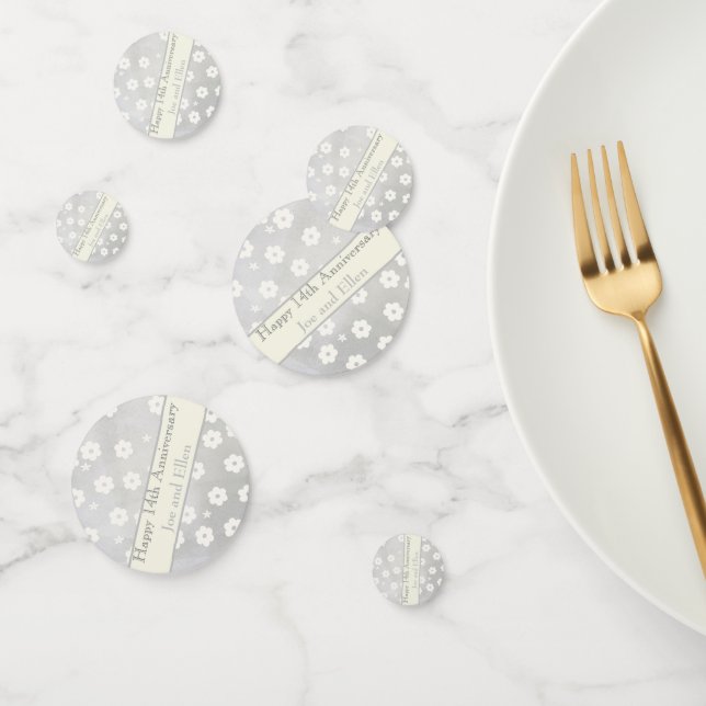 14. Hochzeitstag, Elfenbeinjubiläum Konfetti (Gruppe)