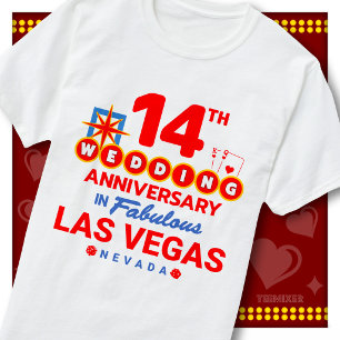 14. Hochzeitstag Fabelhaftes Las Vegas Paar T-Shirt