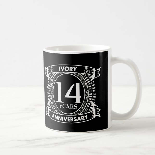 14. Hochzeitstag Kaffeetasse (Rechts)