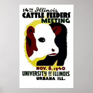 14. Illinois Cattle Feeders Meeting - WPA Poster