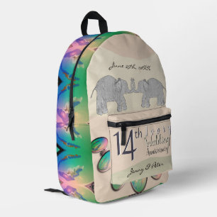 14. Ivory-Jubiläumsopale Bedruckter Rucksack