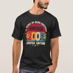 14 Jahre alte BDay Vintage 2009 14. Geburtstag T-Shirt