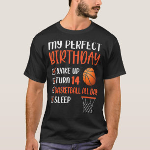 14 Jahre alter Basketball Geburtstagsparty 14. Boy T-Shirt