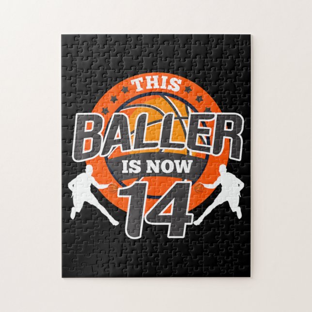 14 Jahre alter Basketball Kind Gift Son Puzzle (Vertikal)
