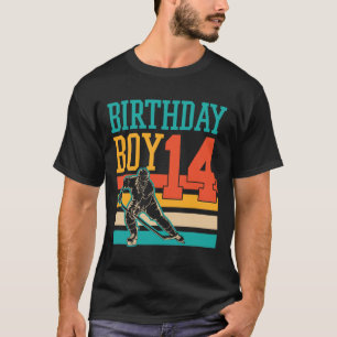 14 Jahre alter Eishockey Thema 14. Geburtstagspart T-Shirt