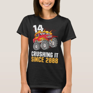 14 Jahre alter Happy Geburtstag Trucker Cruising i T-Shirt