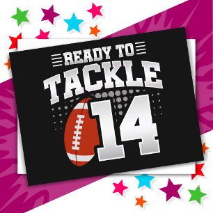 14 Jahre altes Tackle Football Party 14. Geburtsta Postkarte