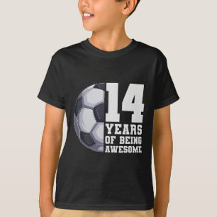 14 Jahre Awesome Boys Fußball 14. Geburtstag T-Shirt
