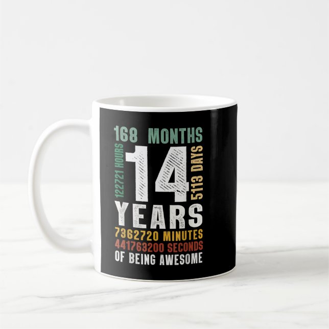 14 Jahre Phantastisch 14. Geburtstag Geschenkboys  Kaffeetasse (Links)