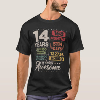 14 Jahre Phantastischer Retro Countdown 14. Bir T-Shirt