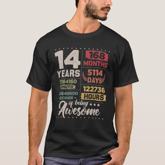 14 Jahre Phantastischer Retro Countdown 14. T-Shirt (Vorderseite)