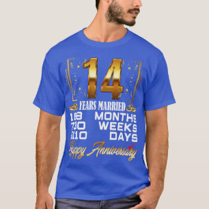 14 Jahre Verheiratet Funny 14. Hochzeitstag T-Shirt