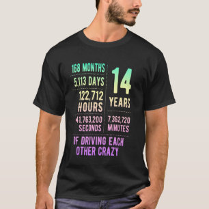 14 Jahre verheiratet Lustiger 14. Hochzeitstag T-Shirt