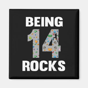 14-jähriger Kletterer Geburtstag 14. Kletterer Bei Magnet