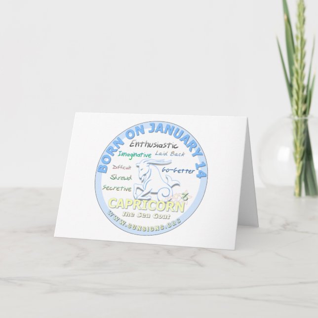 14. Januar - Capricorn Karte (Vorderseite)