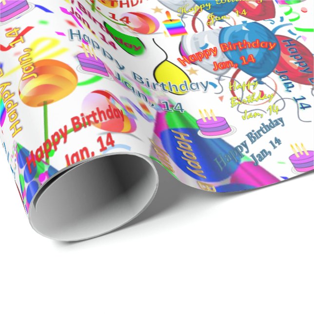 14. Januar Geschenkpapier (Rolleneckpunkt)