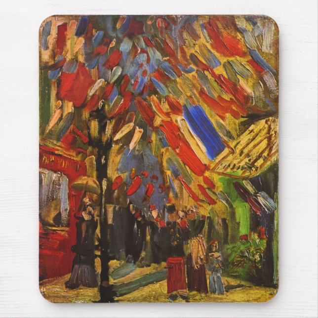 14. Juli Feier in Paris Van Gogh Fine Art Mousepad (Vorne)