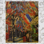14. Juli Feier in Paris von Vincent van Gogh Puzzle<br><div class="desc">Die vierzehnte Juli-Feier in Paris von Vincent van Gogh ist ein Vintages Porträtbild des Post-Impressionismus, in dem während der Feierlichkeiten zum Nationalfeiertag unter französischer Flagge eine urbane Straßenszene in Paris gezeigt wird. Feiern Sie den Bastille-Tag mit einem Party, einer Parade und einem van Gogh! Über den Künstler: Vincent Willem van...</div>