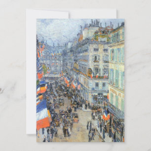 14. Juli, Rue Daunou von Childe Hassam Karte
