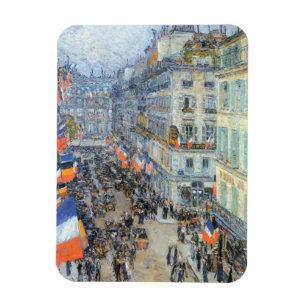 14. Juli, Rue Daunou von Childe Hassam Magnet