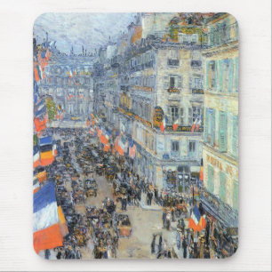 14. Juli, Rue Daunou von Childe Hassam Mousepad