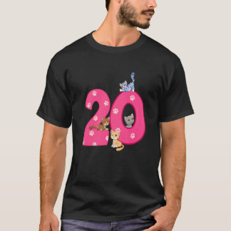 14. Katzengeburtstagsfeierer 14 Jahre alte Katze B T-Shirt