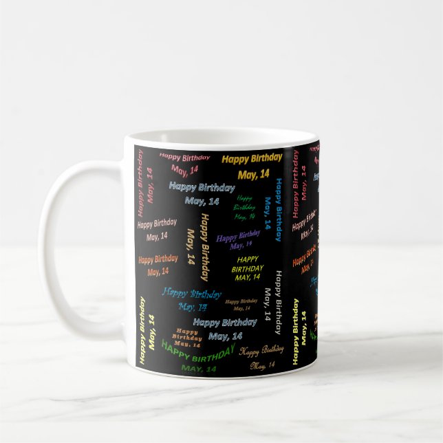 14. Mai Geburtstags-Tasse Kaffeetasse (Links)