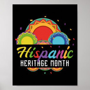 14.National Hispanic Erbe Monat alle Länder. Poster