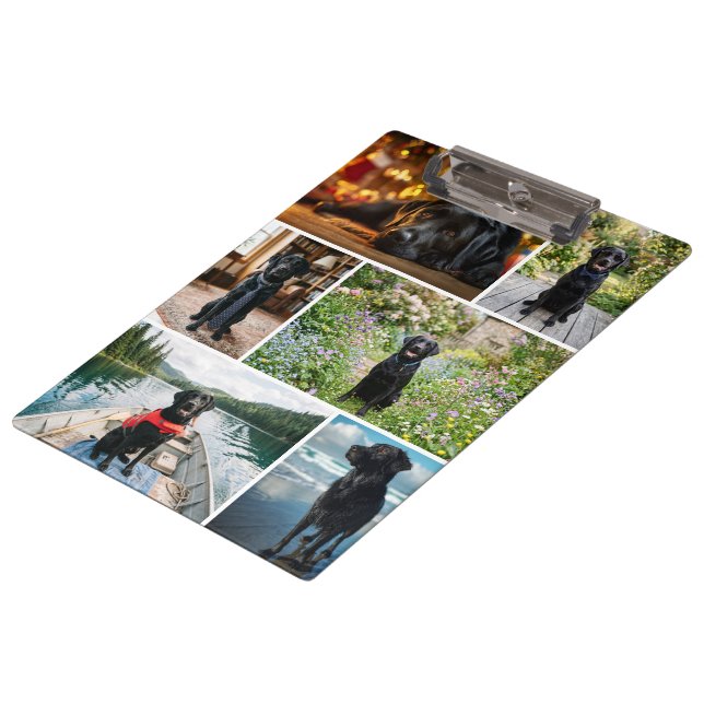 14 personalisierte Fotocollage Klemmbrett (Schrägansicht)