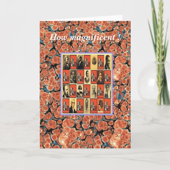 14 phänomenale Herren, die ihr Kennzeichen auf Karte (Vorderseite)