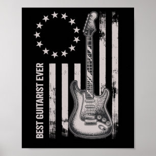 14 Retro Bester Gitarrist Aller Zeiten Amerikanisc Poster
