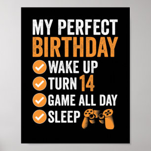 14. Runde 14 Mein perfekter Geburtstag Gaming Poster