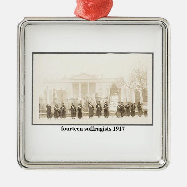 14 Suffragisten, 1917 Silbernes Ornament (Vorne)