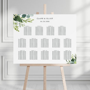 14 Tabelle Eukalyptus Foliage Hochzeitssortierung Poster