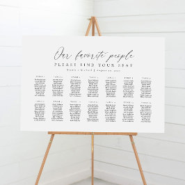 14 Tabellen Unsere Lieblings-Sitzplan Poster