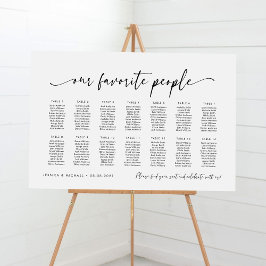 14 Tabellen Unsere Lieblings-Sitzplan Poster