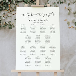 14 Tische Der Sitzplan unserer Lieblingsleute Poster