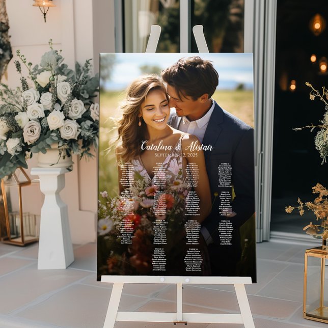 14 Tische elegante Hochzeitskarte für das Foto Poster (Von Creator hochgeladen)