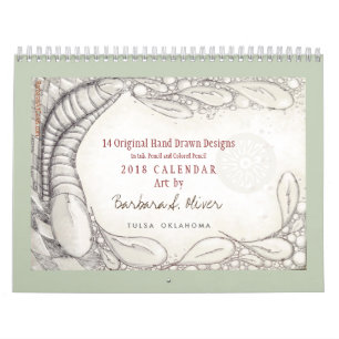 14 ursprüngliche Zeichnungen, Kalender 2018