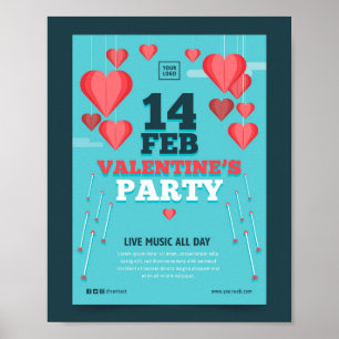 14 Valentinisches Party des FEB Poster