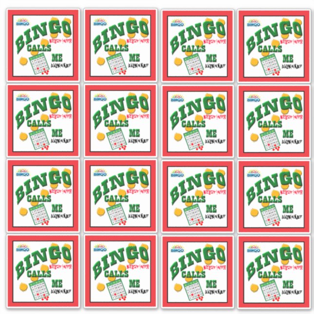 14 x 14 Bingo Aufkleber (Vorderseite)
