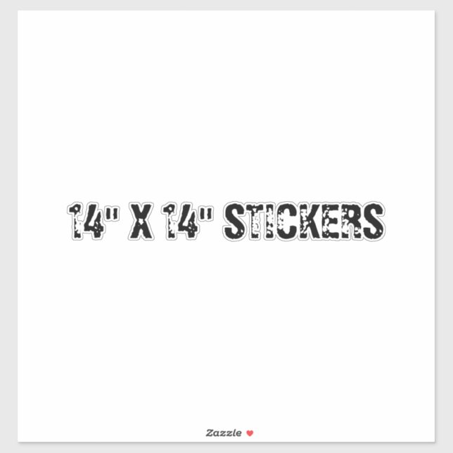 14 " X 14" STICKER (Blatt)