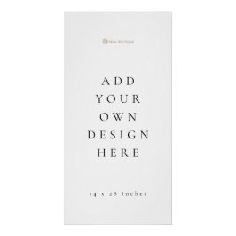 14 x 28 Zoll lange Sitzkarte (glänzende Oberfläche Poster