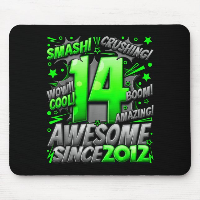 14 Year Old For Boys 14th Birthday Boy 14 Year Old Mousepad (Vorne)